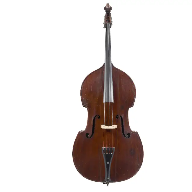 3/4 French Double Bass, Viol outline, Flat Back c1880 - Cover Image