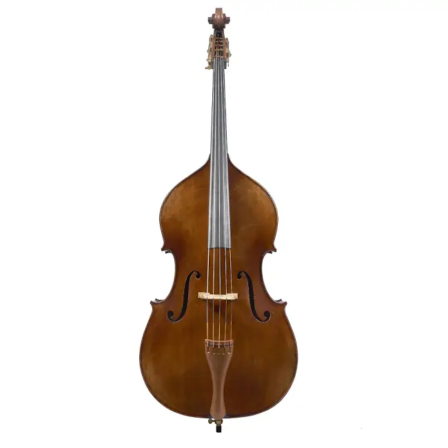 3/4 Modern Romanian Double Bass made especially for Thwaites, 5 String, Violin outline, Swell Back - Cover Image